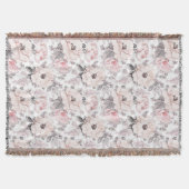 Couverture Motif rose et gris classique (Devant)