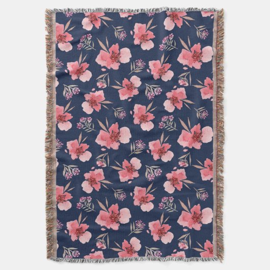 Couverture Motif rose foncé d'aquarelle (devant Vertical)