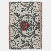 Couverture Motif Rose Gothique Foncé (1) (devant Vertical)