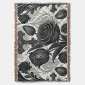 Couverture Motif Rose Gothique Foncé (2) (devant Vertical)