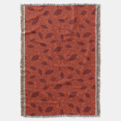 Couverture Motif rouge de feuille sur l'orange (devant Vertical)