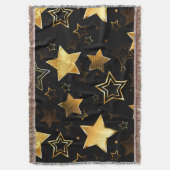 Couverture Motif sans couture avec étoiles d'or (devant Vertical)