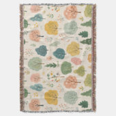 Couverture Motif sans couture d'arbres de forêt à l'aquarelle (devant Vertical)