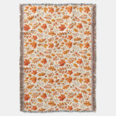 Couverture Motif sans couture de feuilles d'automne chaudes (devant Vertical)