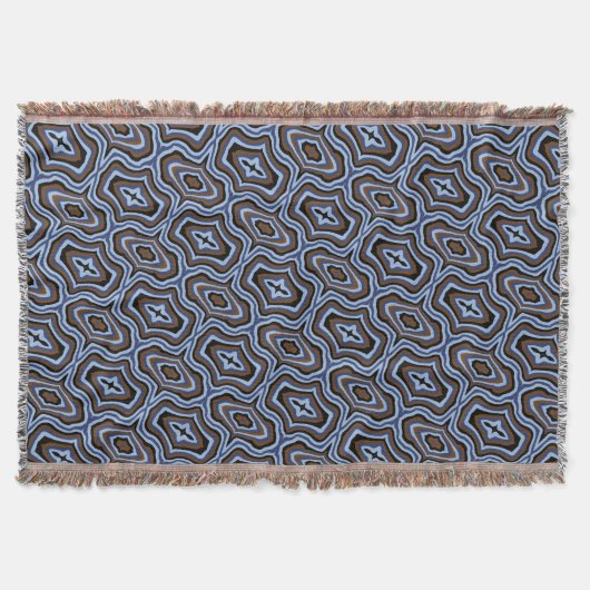 Couverture Motif sans couture de marbre bleu rythmique et ter (Devant)