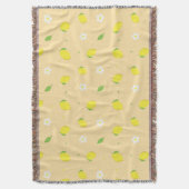 Couverture Motif sans couture orange jaune avec fleurs blanch (devant Vertical)