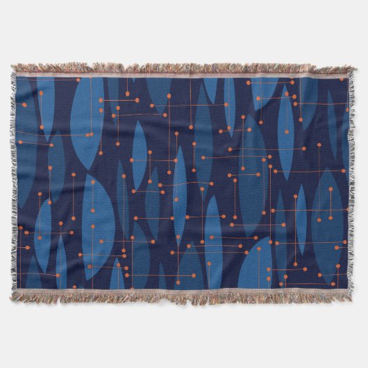 Couverture Motif sans joint atomique bleu du milieu du siècle (Devant)