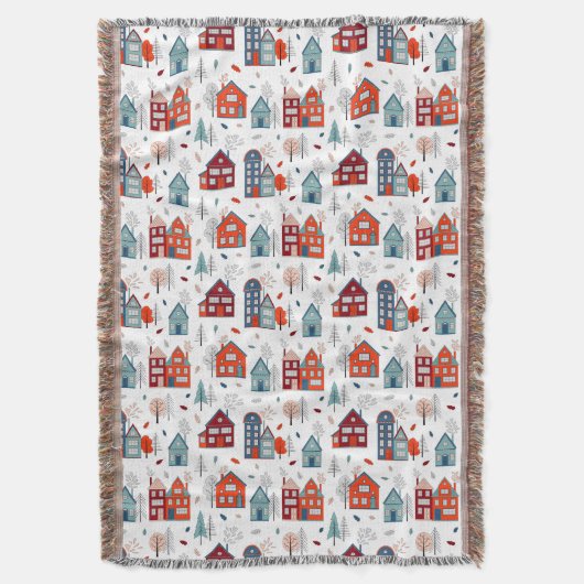 Couverture Motif scandinave d'art populaire de Chambre (devant Vertical)