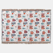 Couverture Motif scandinave d'art populaire de Chambre (Devant)