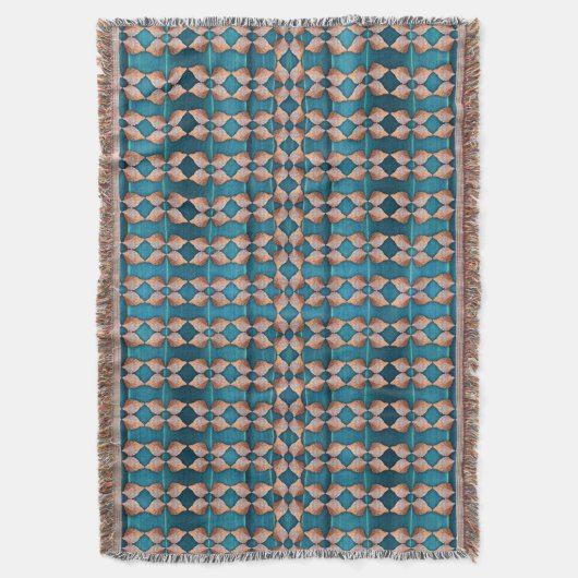 Couverture Motif Sea Shell, Bleu (devant Vertical)