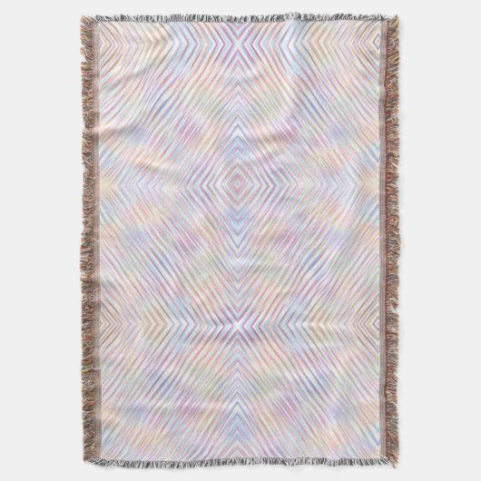 Couverture Motif simple moderne à bandes arc-en-ciel (devant Vertical)