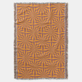 Couverture Motif Soleil Levant Orange Rétro (devant Vertical)