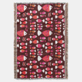 Couverture Motif sous-marin de rétros poissons abstraits (devant Vertical)