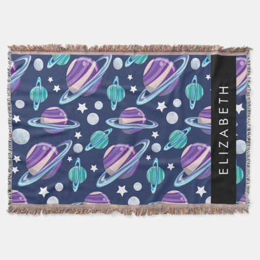Couverture Motif spatial, Planètes, Étoiles, Galaxie, Votre n (Devant)