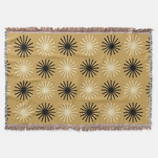 Couverture Motif Starburst moderne du milieu du siècle (Devant)