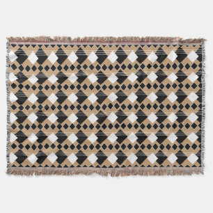 Couverture Motif Tan de diamant et noir