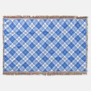 Couverture Motif Tartan Brun Blanc yxm0uat9