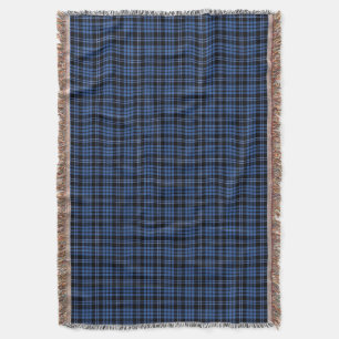 Couverture Motif Tartan Classique Plaid Bleu Et Noir