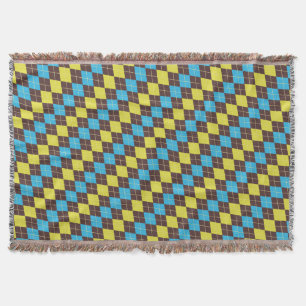 Couverture Motif Tartan Écossais des Années 70