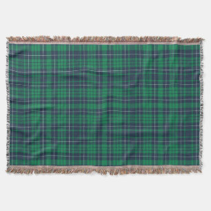 Couverture Motif Tartan vert classique