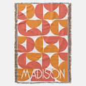 Couverture Motif tendance demi-lune avec nom personnalisé (devant Vertical)