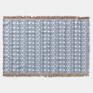 Couverture motif tiré par la main africain ethnique