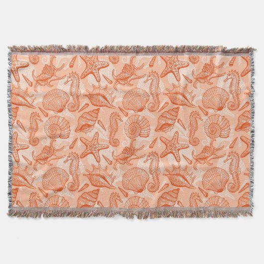 Couverture Motif tiré par la main de mer (Devant)