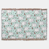 Couverture Motif tiré par la main mignon de chat de licorne (Devant)