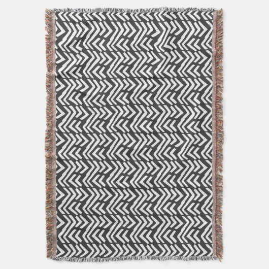 Couverture Motif tiré par la main noir de Chevron (devant Vertical)