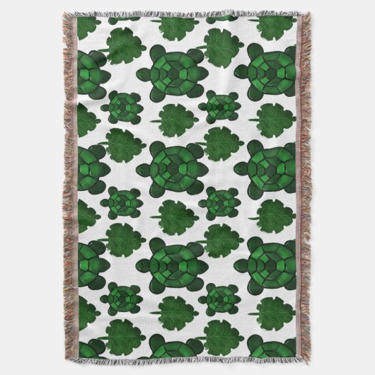 Couverture Motif tortue et feuilles  (devant Vertical)