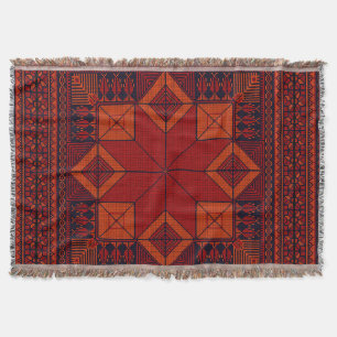 Couverture motif traditionnel Palestine broderie tatreez