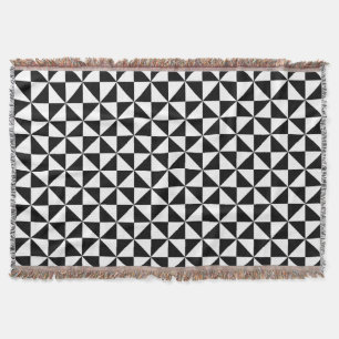 Couverture Motif triangulaire noir et blanc
