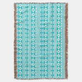 Couverture Motif tribal aztèque grunge turquoise (devant Vertical)