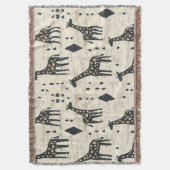 Couverture Motif tribal girafe Boho (devant Vertical)