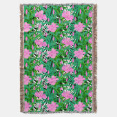 Couverture Motif tropical avec des fleurs de jungle (devant Vertical)