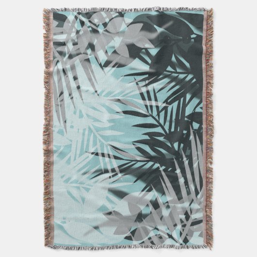 Couverture Motif tropical bleu clair (devant Vertical)