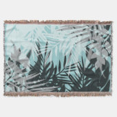 Couverture Motif tropical bleu clair (Devant)