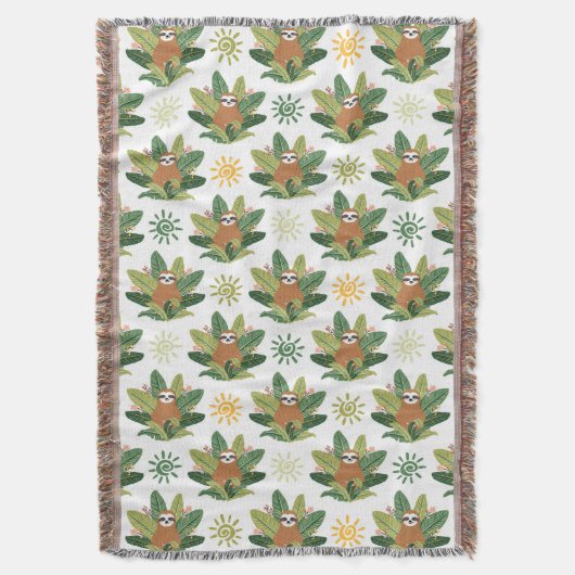 Couverture Motif tropical de paresse (devant Vertical)
