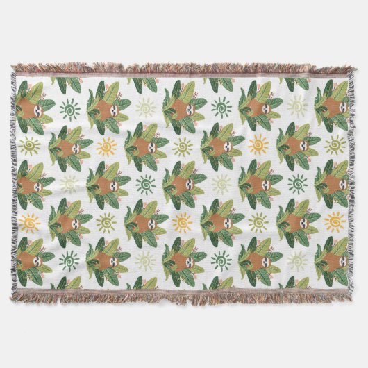 Couverture Motif tropical de paresse (Devant)