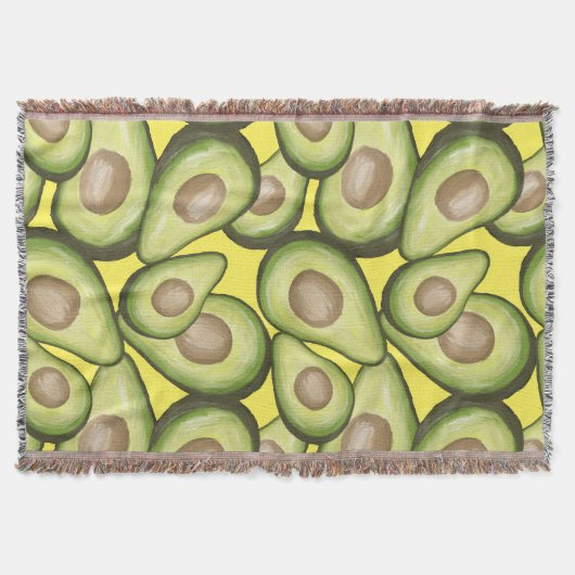 Couverture Motif Vegan Avocado frais et gourmand (Devant)