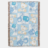 Couverture Motif vérifié d'ours de nounours (devant Vertical)