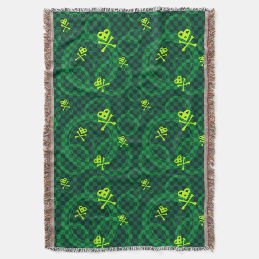 Couverture Motif vert d'Emo avec des cercles (devant Vertical)