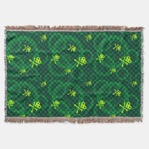 Couverture Motif vert d'Emo avec des cercles