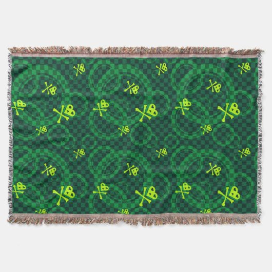 Couverture Motif vert d'Emo avec des cercles (Devant)