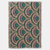 Couverture motif vert en forme de coquillage (devant Vertical)