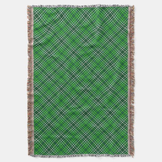 Couverture Motif vert-foncé et de Forest Green de plaid (devant Vertical)