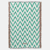 Couverture Motif vert texturisé chic moderne de chevron (devant Vertical)