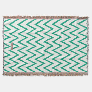 Couverture Motif vert texturisé chic moderne de chevron