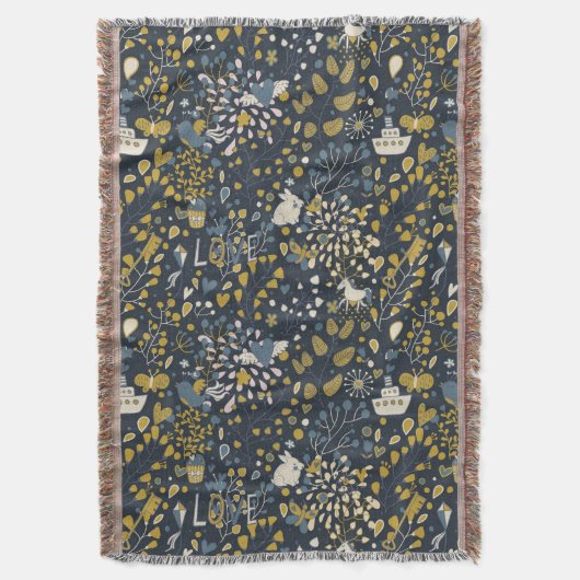 Couverture Motif vintage abstrait (devant Vertical)