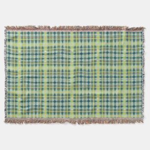 Couverture Motif vintage vert orange 